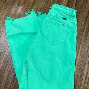 KanCan Vibrant Green Ankle Jeans
